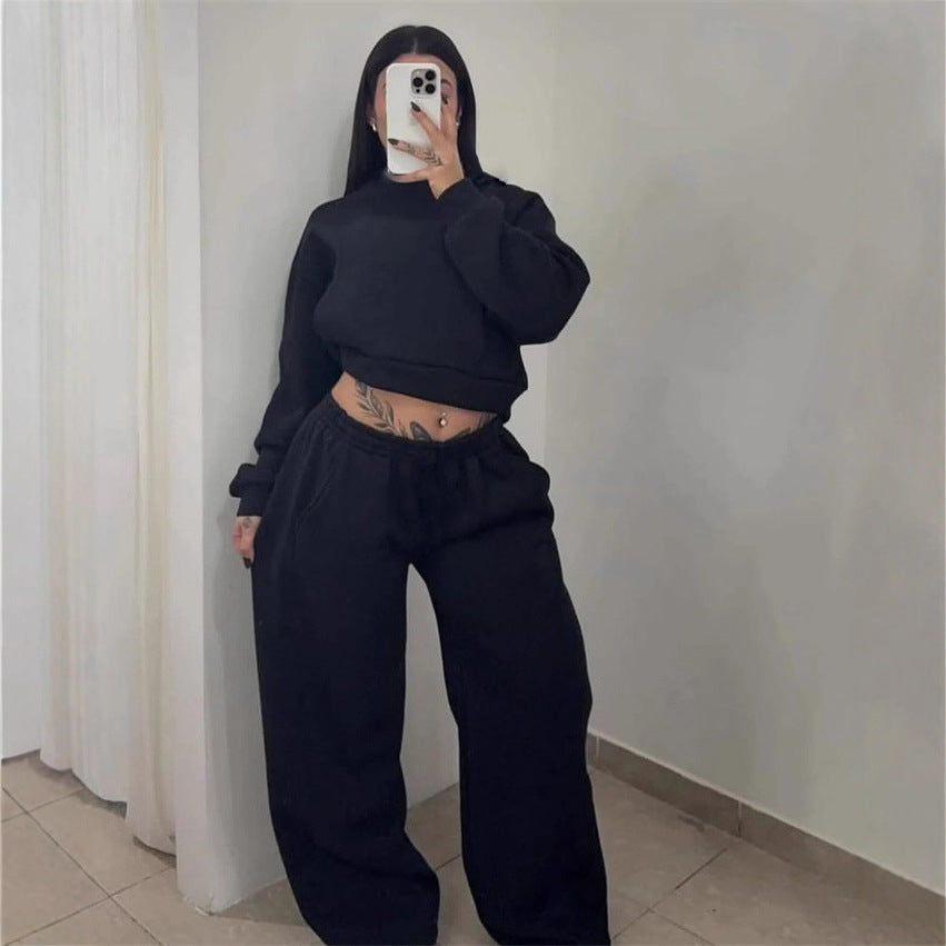 Dame afslappet oversized sweatshirt- og joggingbuksesæt Stilla