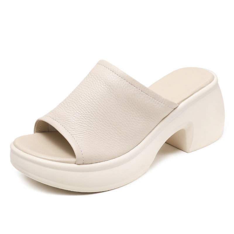 Dame Åben Tæer Platform Slide Sandaler med Komfortbueunderstøttelse Stilla