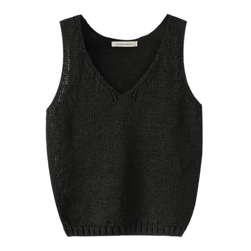 Dame design Pullunder med elegant V-hals og raffineret bomuldsstruktur Stilla