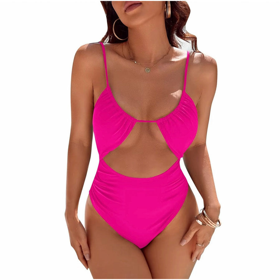 Dame Cut-Out Højskåret One-Piece Badedragt Stilla
