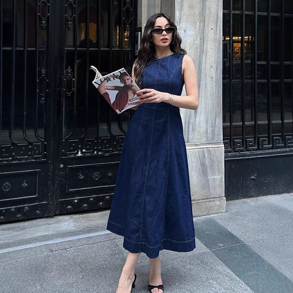 Dame Denim Maxikjole Stilla