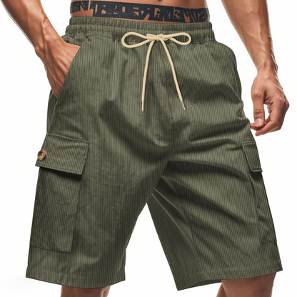Herre Cargo-Shorts med elegante striber og praktiske sidelommer Stilla