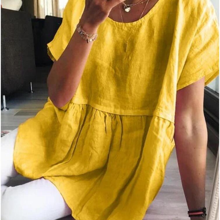 Dame afslappet linned bluse Stilla