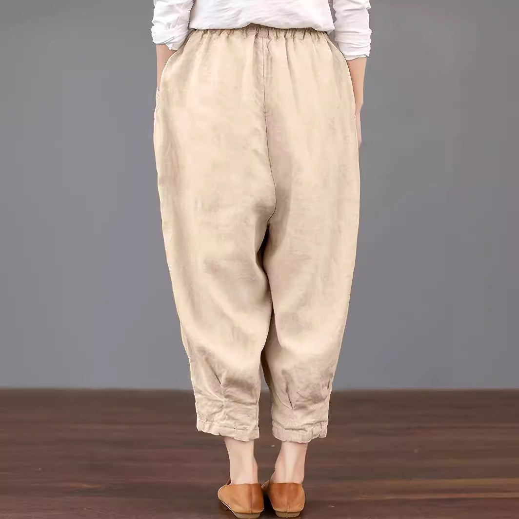 Dame afslappet bomuldsbukser Stilla