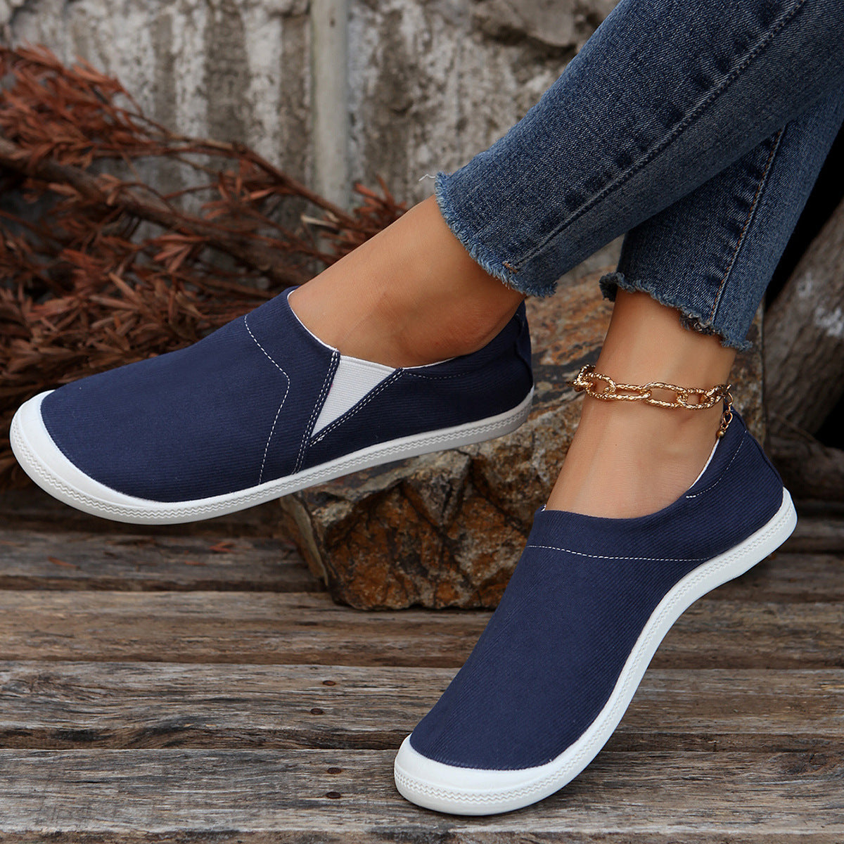Dame elastiske Slip-On Sneakers Stilla