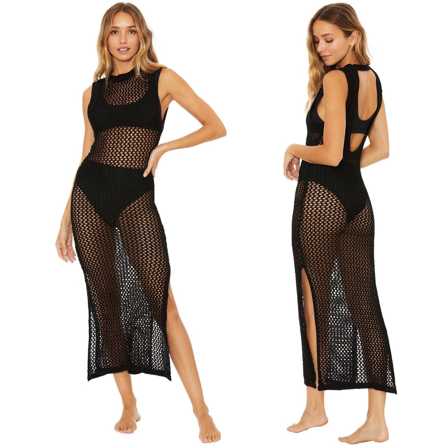 Dame Åben Strik Strand Graviditetskjole Stilla