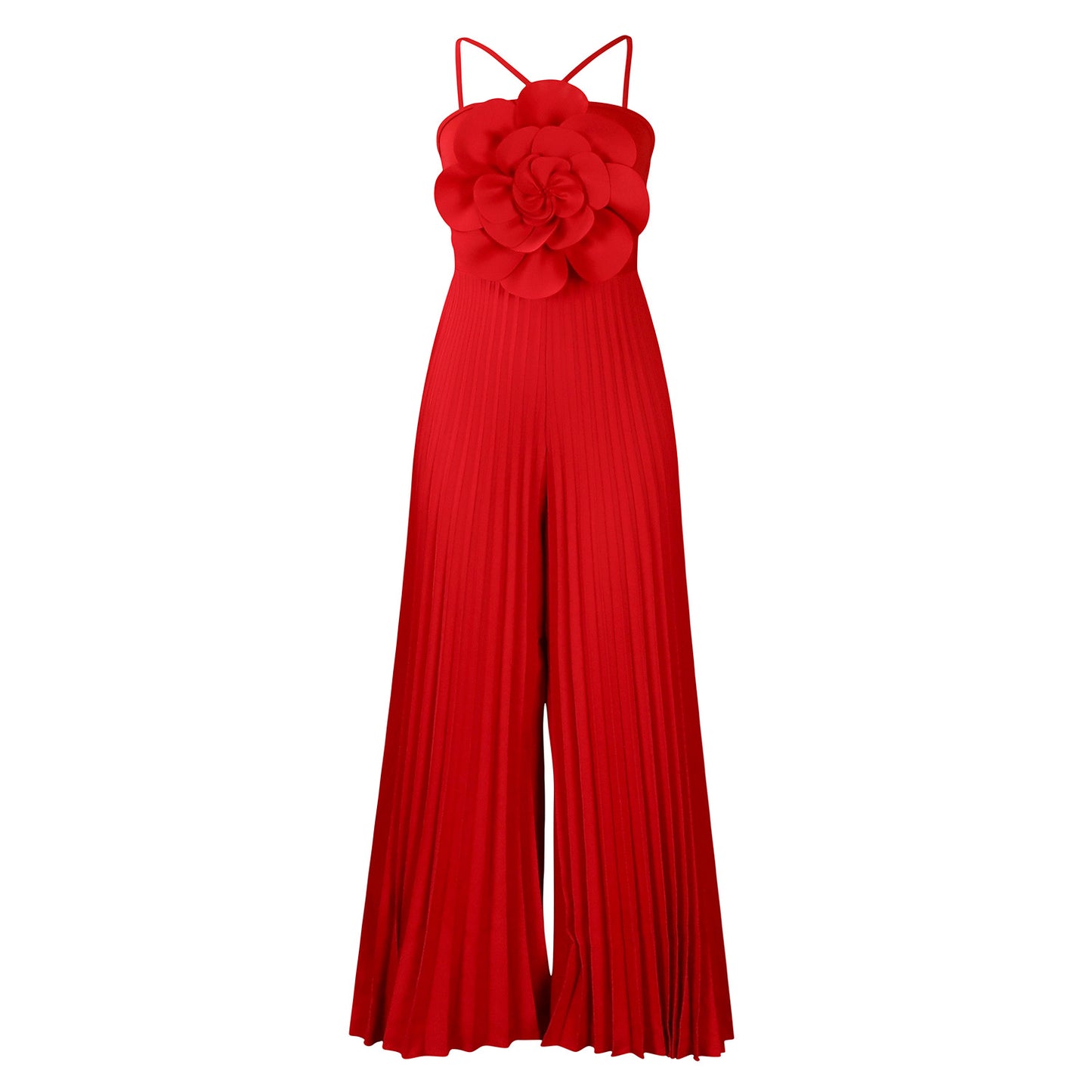 Dame Plissees Jumpsuit med blomster overdel Stilla