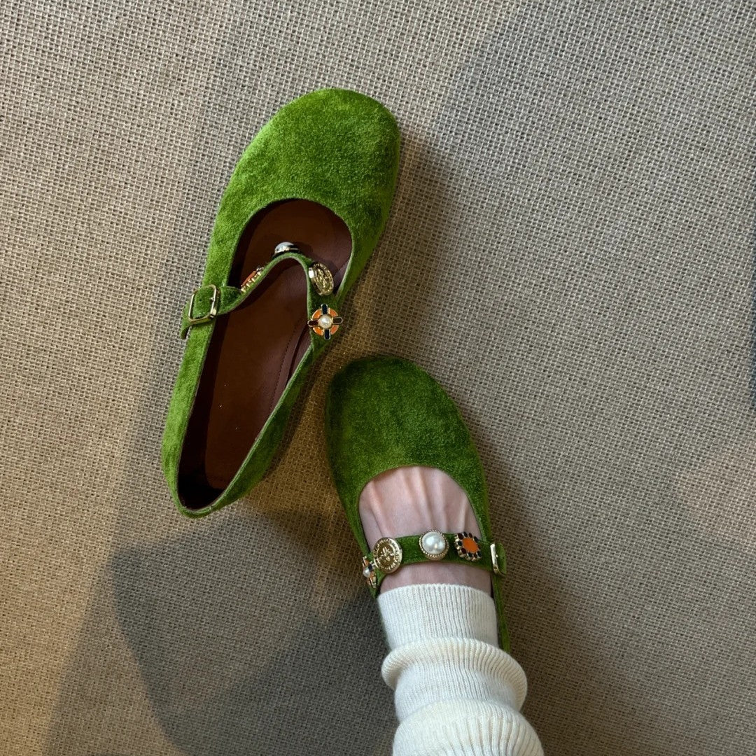 Dame Dekorativ Spænde Mary Jane Flad Stilla