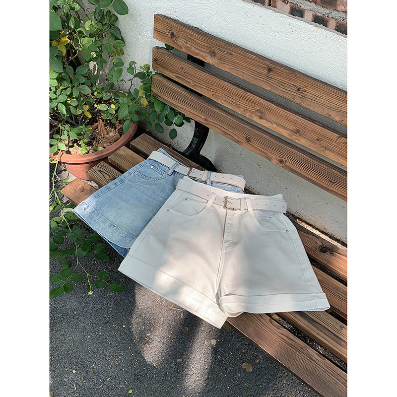 Dame afslappede shorts med høj talje og bred pasform Stilla