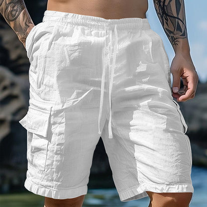 Herrer Cargo-Shorts med elastisk talje og alsidige lommer Stilla
