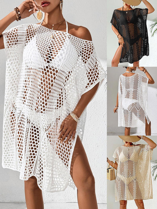 Dame Elegant Åben-Strik Badedragt-Overtræks Tunika Stilla