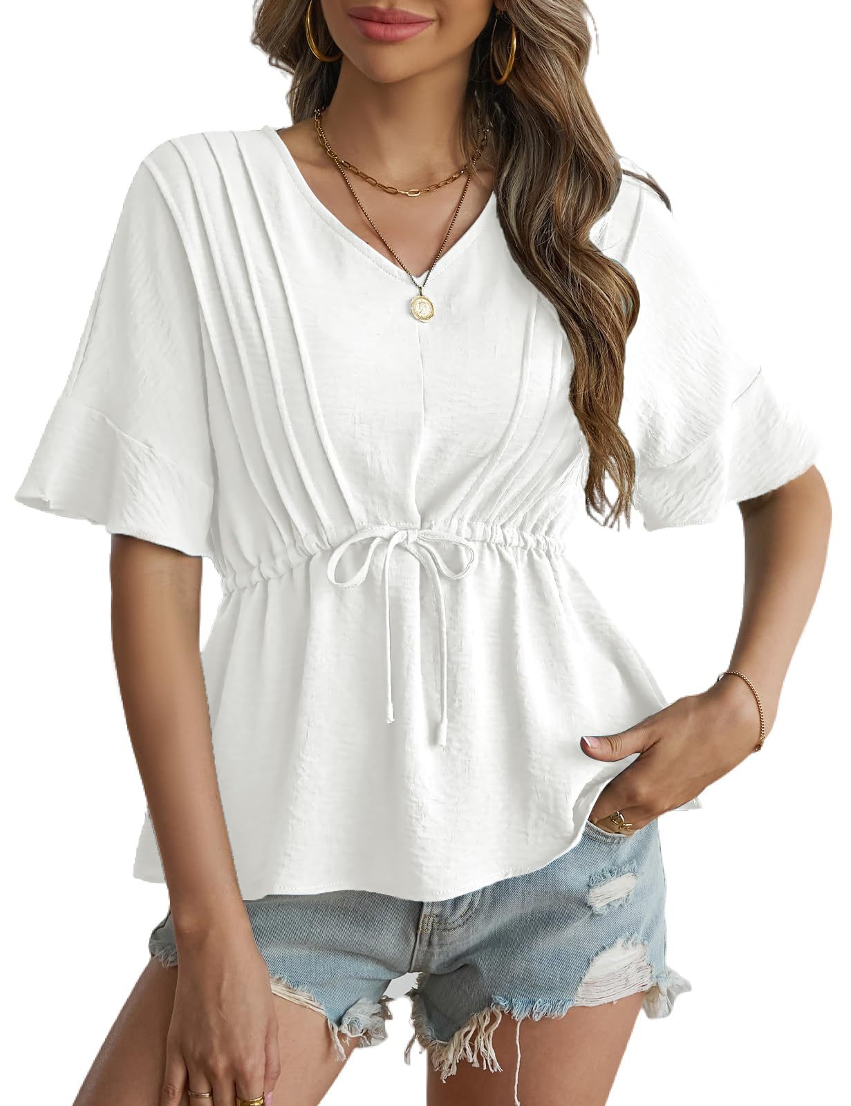 Dame afslappet slip-shirt med taljejustering Stilla