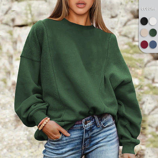 Dame afslappet oversized sweater med moderne snit og blødt foer Stilla