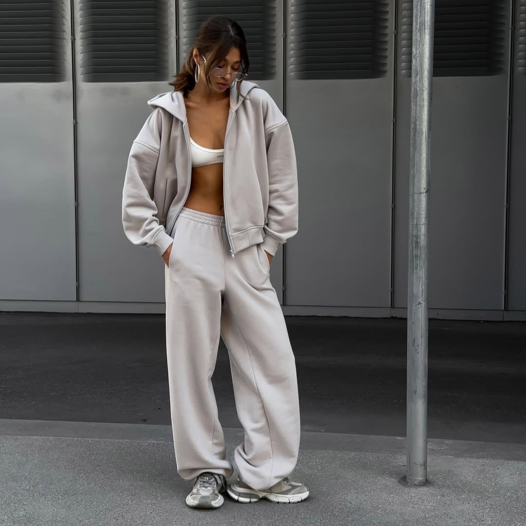 Dame afslappet hoodie og løs joggingbukser Stilla