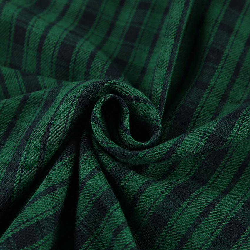 Dame Oversized Ternet Skjorte med to påsyede lommer og afslappet snit Stilla