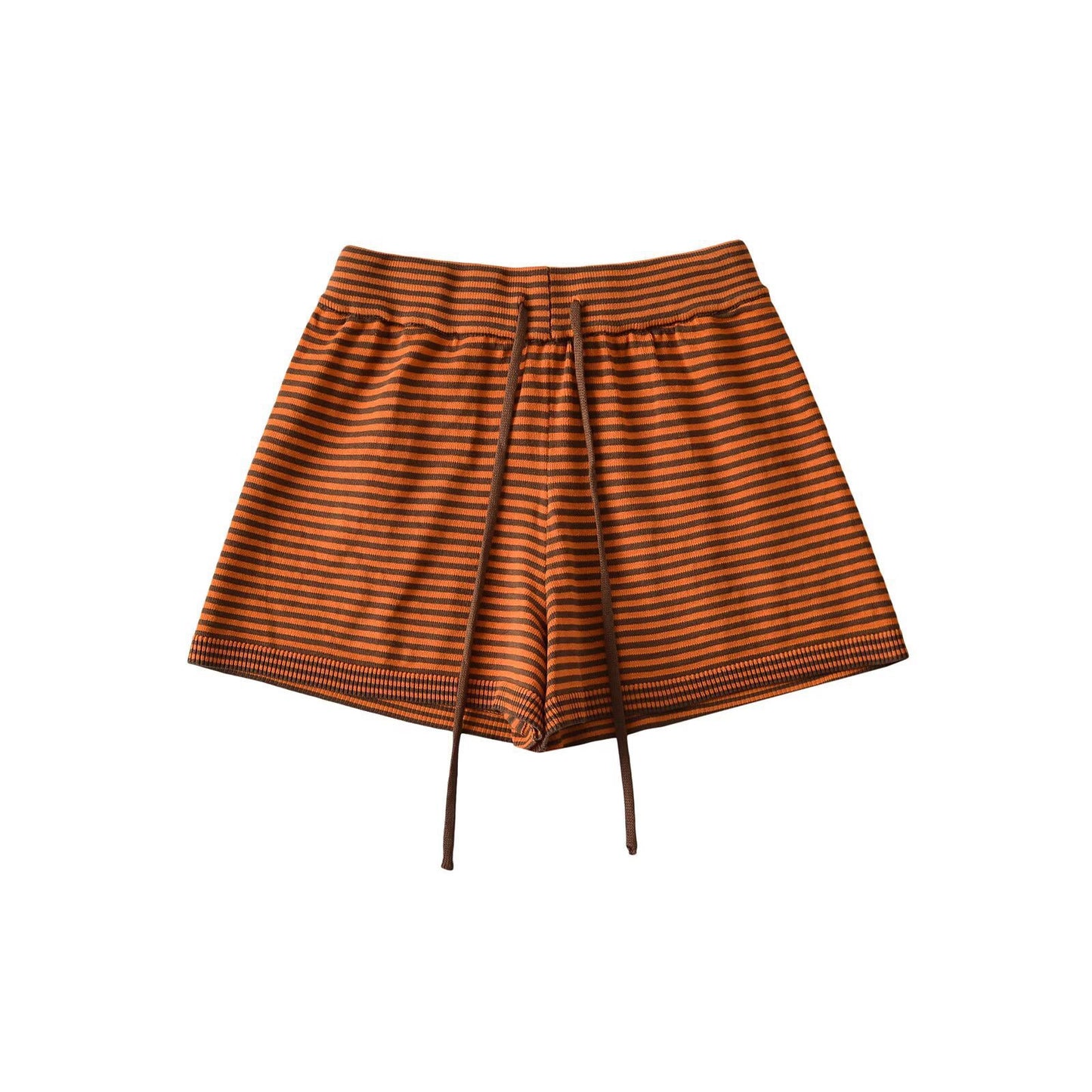 Dame Casual stribede shorts med snor i taljen Stilla