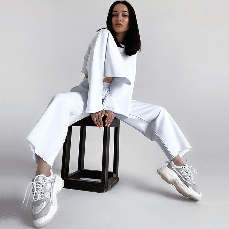 Dame elegant cropped top og løstsiddende bukser Stilla