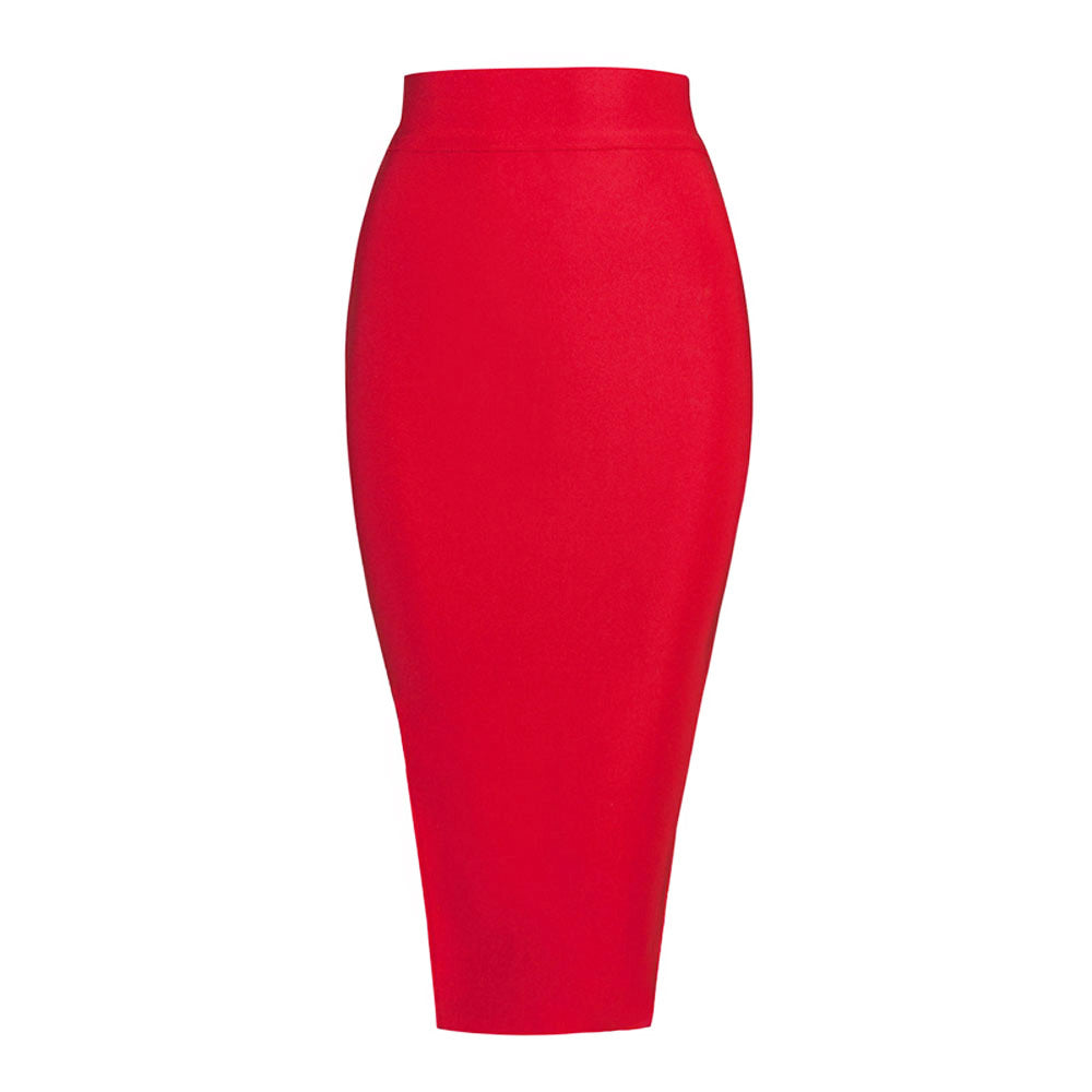 Dame elegant blyantskjørt med høj split og figursyet silhuet Stilla