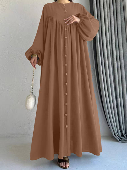 Dame Maxi-silhuet kjoler med knapdetaljer og feminint snit Stilla