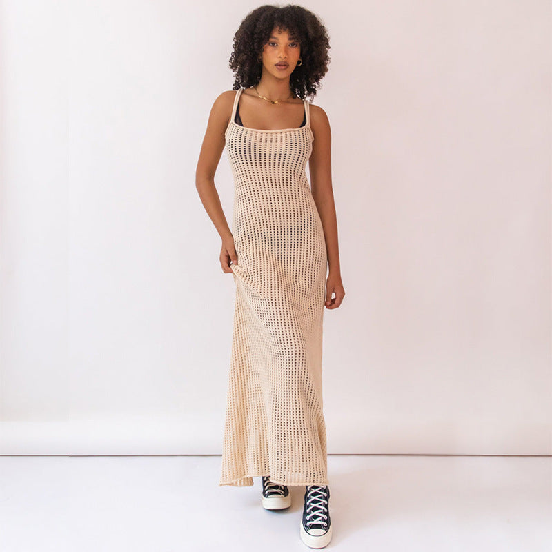 Dame Elegant Hæklet Strikkjole Stilla