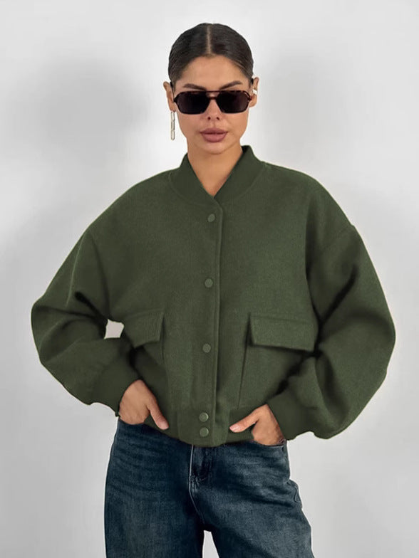 Dame afslappet oversized jakke med praktiske lommer og moderne design Stilla