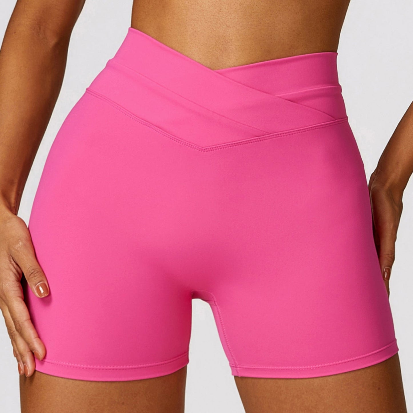 Stilla | Hip Raise Yoga Shorts Cross Høj Talje Træningsbukser Til Damer