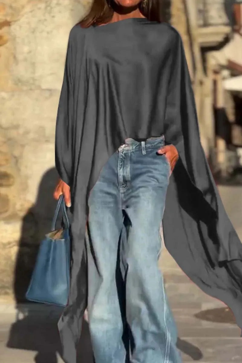 Dame Elegant kaftan-top med flydende ærmer Stilla