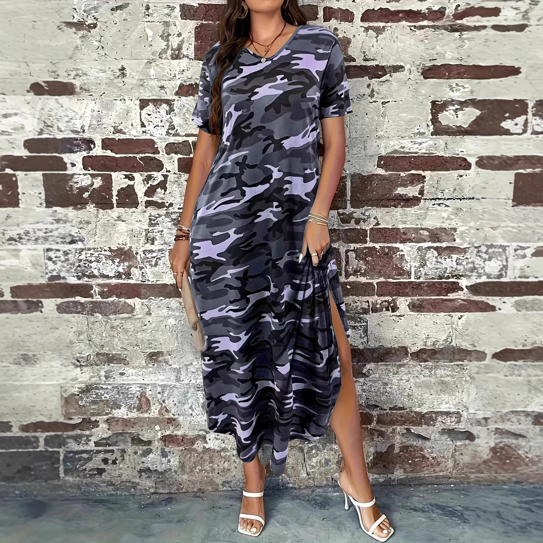 Dame afslappet camouflage-kjole Stilla