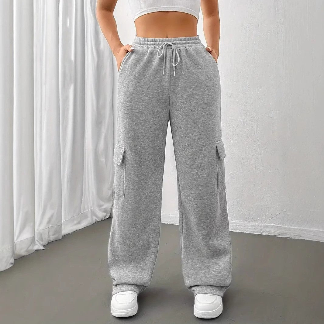 Dame afslappet Cargo-bukser med elastisk talje og praktiske lommer Stilla