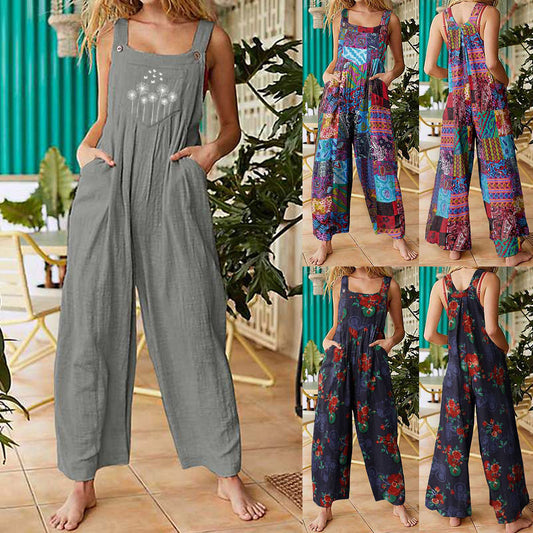 Femme justerbar stroppeskind jumpsuit Stilla