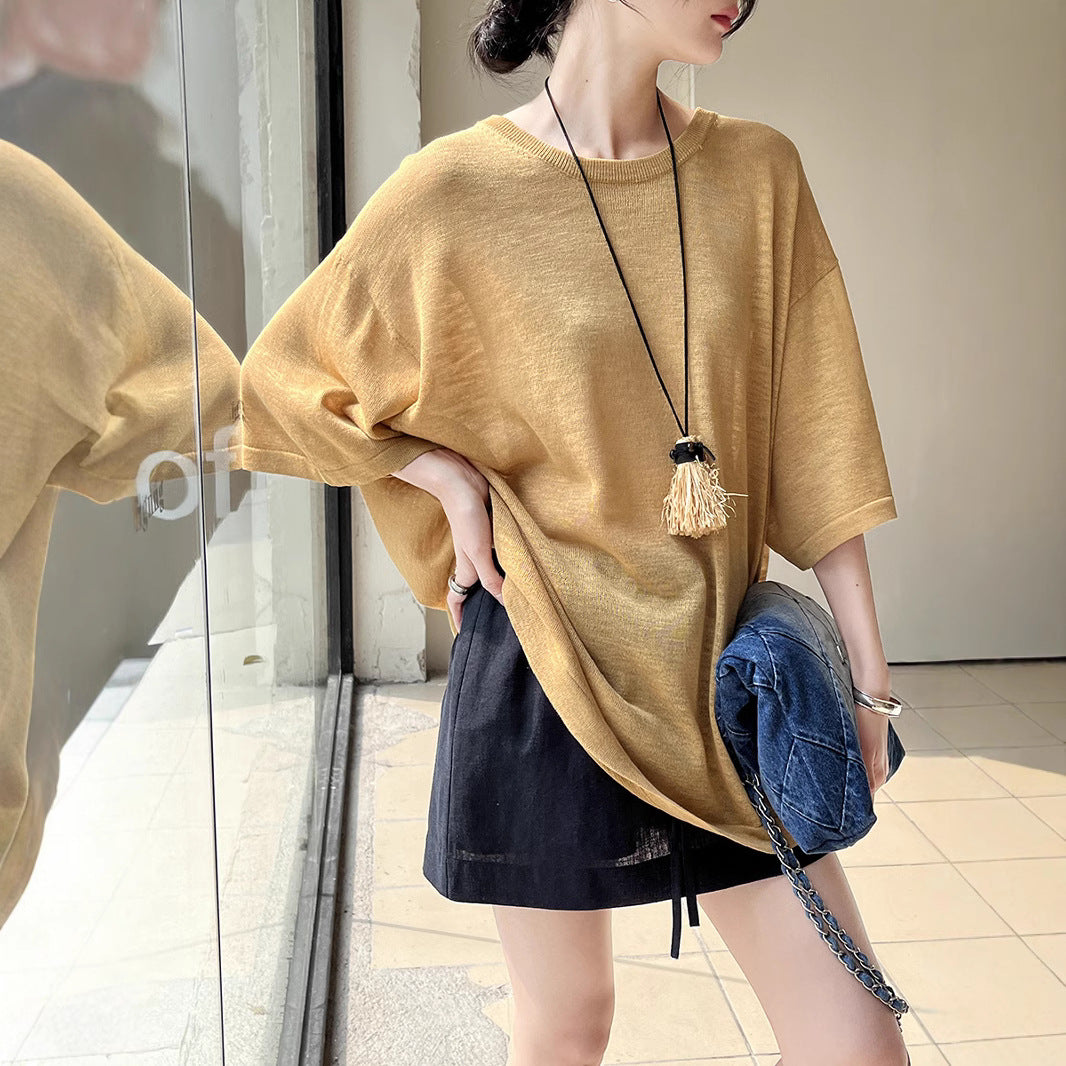 Dame afslappet kortærmet T-shirt med åndbart materiale Stilla