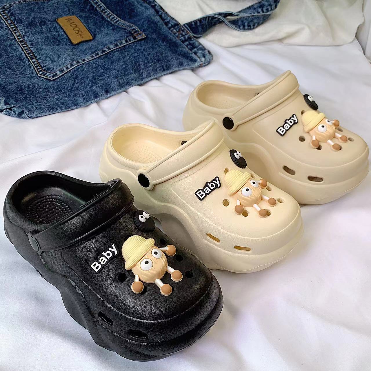 Dame dyre-motiverede komforttræsko med kreative tilbehør Stilla