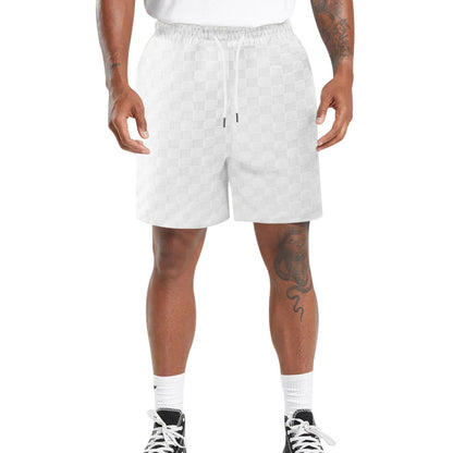 Herrer funktionelle sportshorts i moderigtigt ternet mønster Stilla