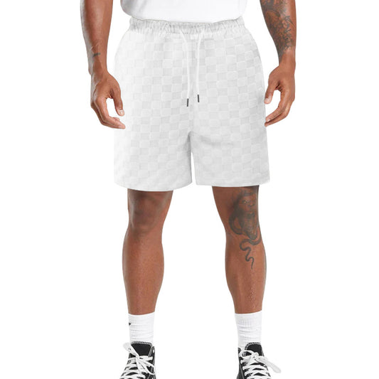 Herrer funktionelle sportshorts i moderigtigt ternet mønster Stilla