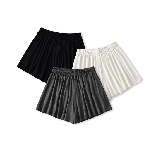 Dame afslappede shorts med elastisk talje og svajende kant Stilla