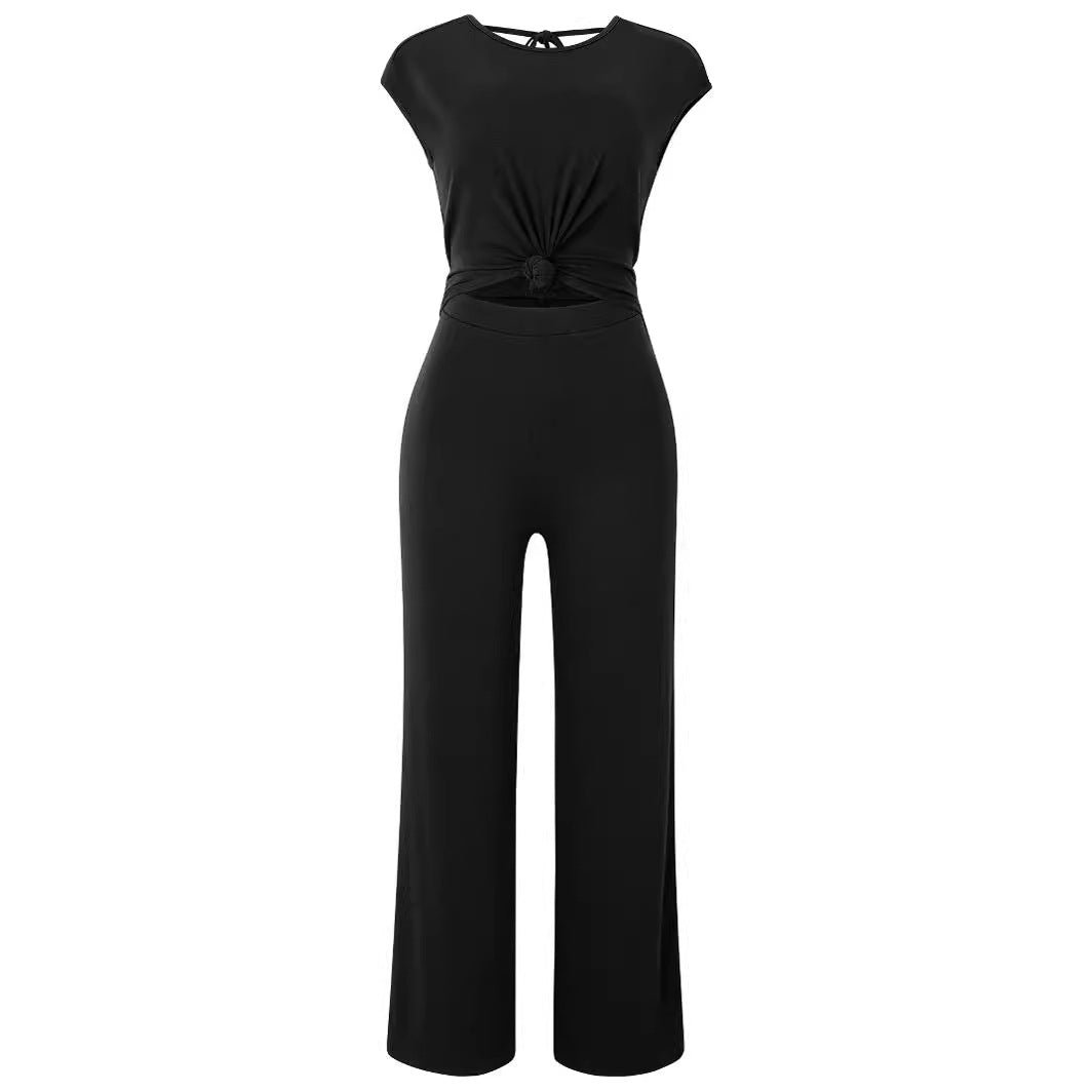 Dame løs jumpsuit med knapbart design Stilla
