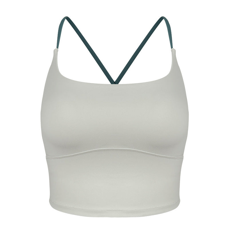 Dame sporty bustier med dobbelt stropdesign og innovative fugttransportteknologier Stilla