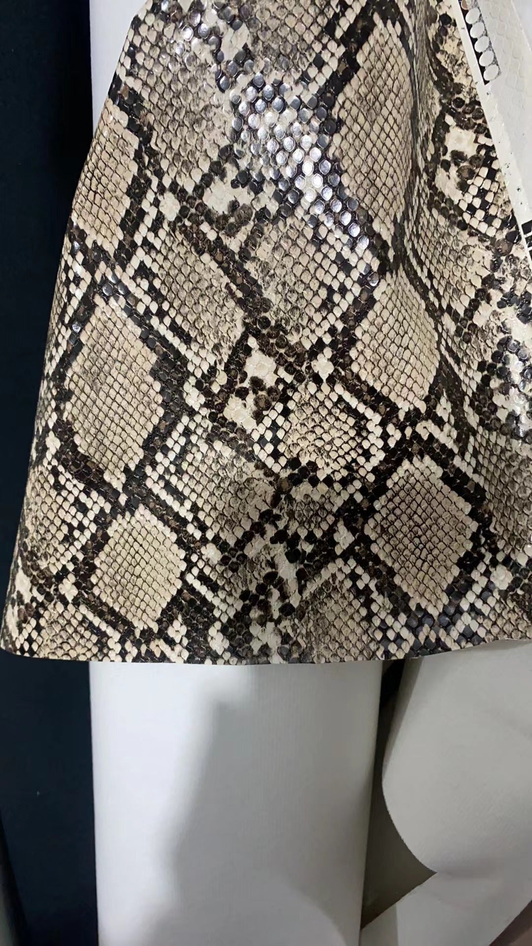 Femme Stylisk Slange-Print Clutch Taske Stilla