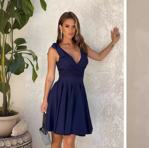 Dame A-linje kjole med justerbare bånd Stilla