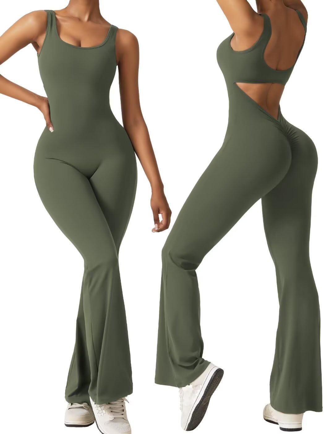 Dame Flydende Jumpsuit med Cut-Out-detaljer og bredt ben Stilla