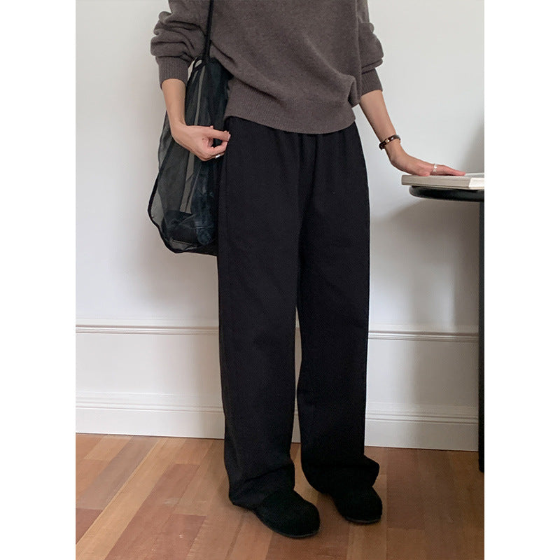 Dame afslappet Palazzo-bukser med høj talje og komfortabel elastik Stilla