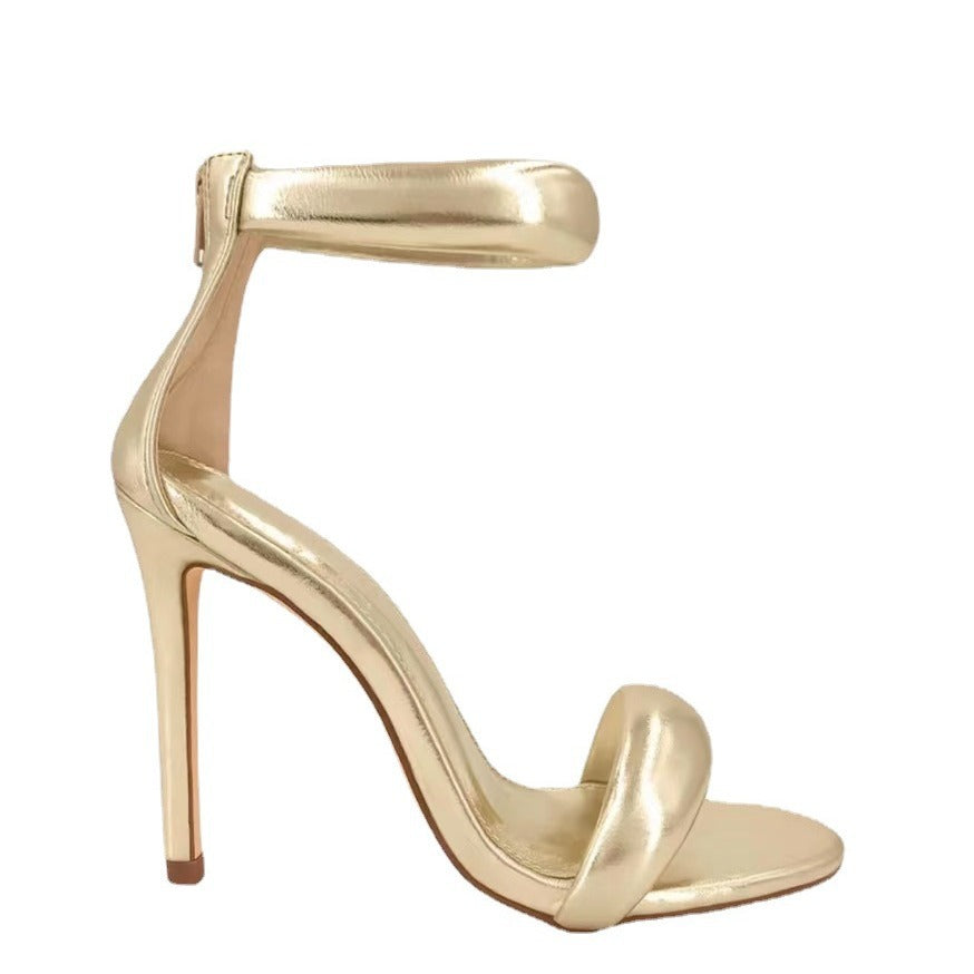 Dame Elegant Højhælede med smal rem og slidstærk sål Stilla