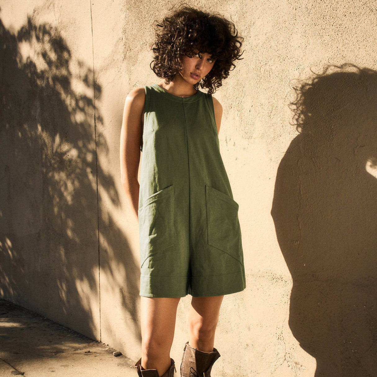 Dame Løs Jumpsuit med praktiske Lommer Stilla