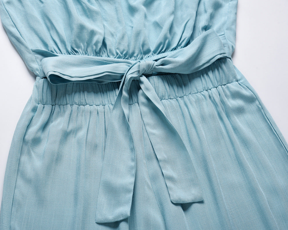 Stilla | Afslappet Uden Ærmer Crop Top Bred Ben Lang Jumpsuit