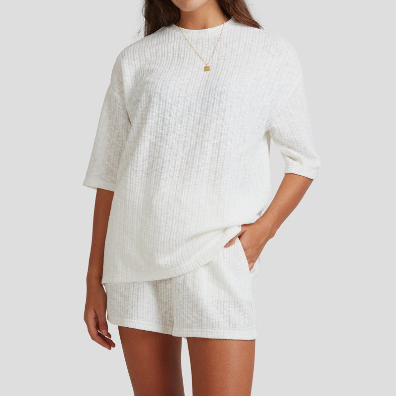 Dame afslappet lounge-sæt i behageligt, struktureret materiale Stilla