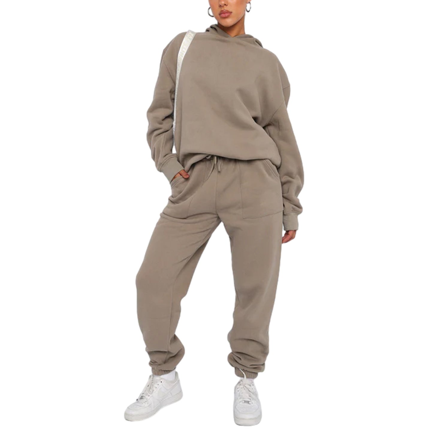 Dame afslappet hoodie- og joggingdragt sæt Stilla