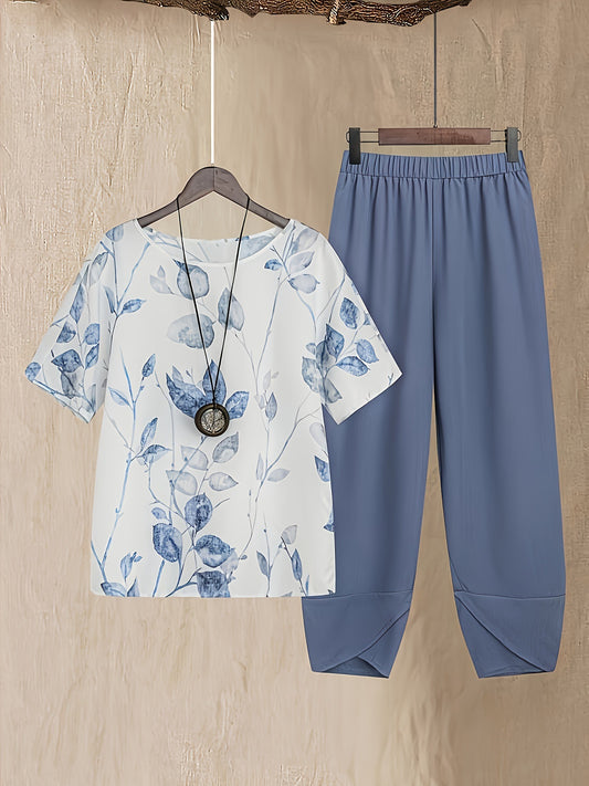 Dame afslappet og stilfuldt top med kontrasterende bukser Stilla