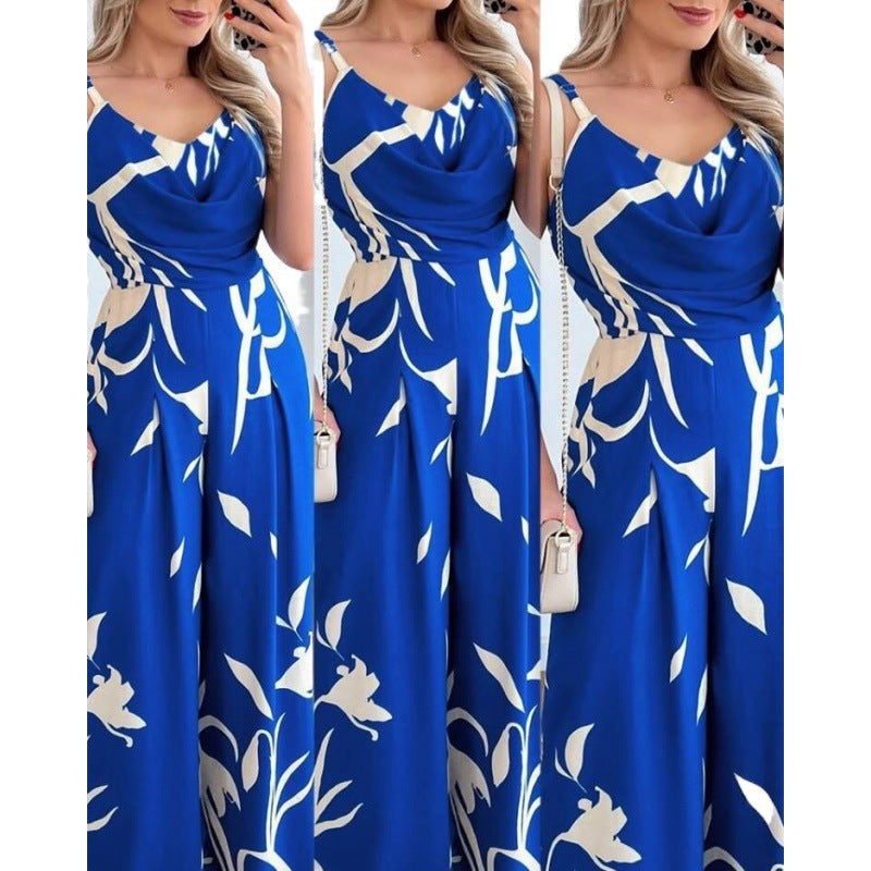 Dame Draperet Hals Blomsteroverall Stilla