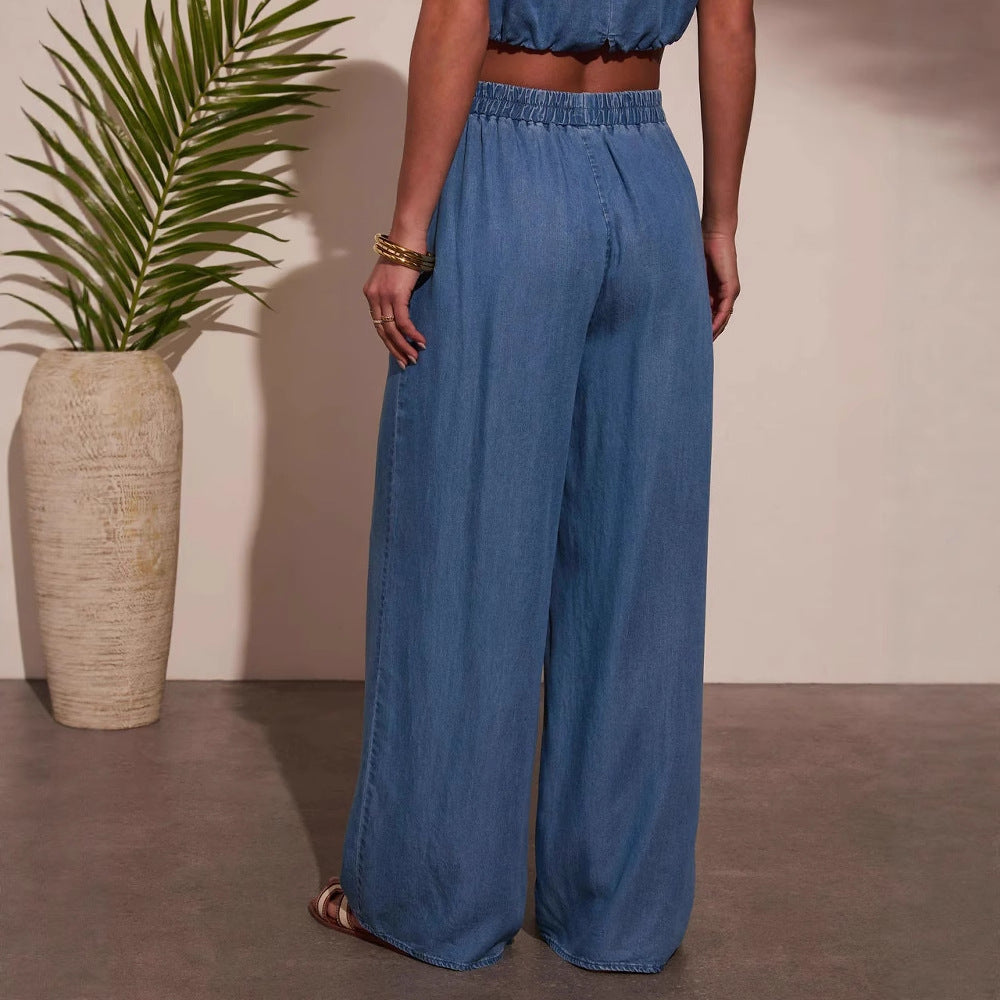 Dame Denim to-delt sæt Stilla