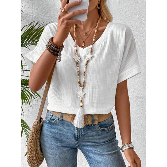 Dame afslappet perfekt Basic T-shirt Stilla